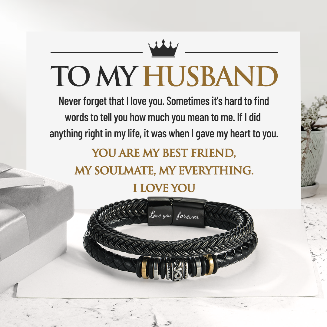 To My Husband, You Are My Everything Double Row Bracelet