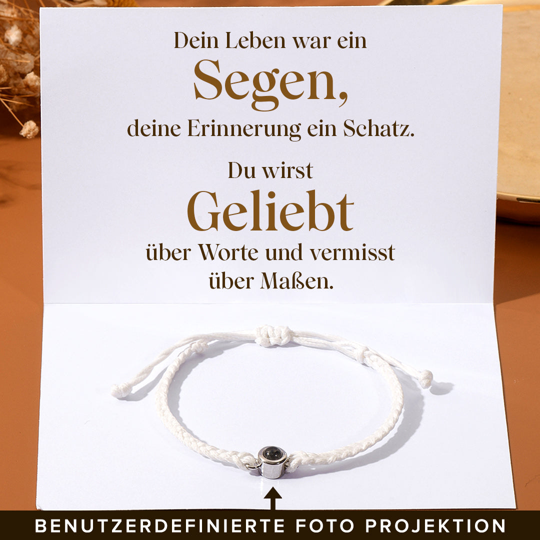 Proyección fotográfica personalizada Gedenkarmband