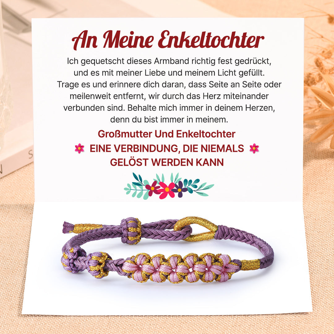 Großmutter Und Enkeltochter "Eine Verbindung, Die Niemals Gelöst Werden Kann" Blütenknoten-armband