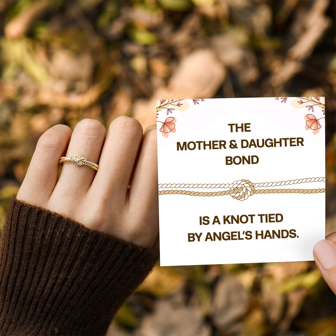 “Mother and Daughter Bond” Two Strand Knot Ring