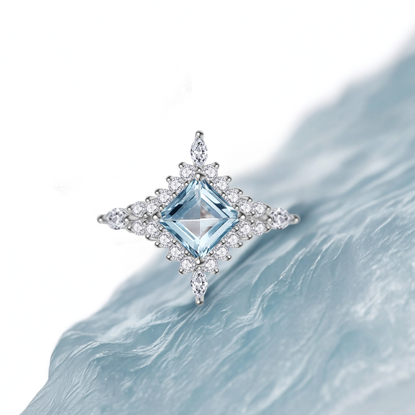 Eternal Square – 18K Gold Plated Silver Ring