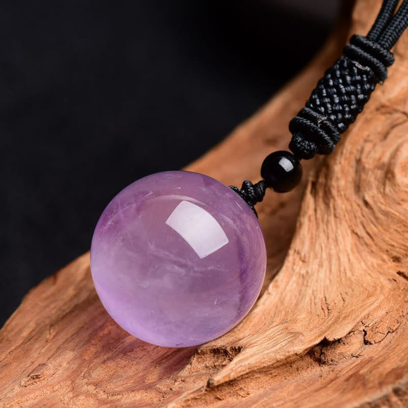 Various Crystal Ball Amethyst Citrine Pink Crystal White Crystal Healing Necklace Pendant