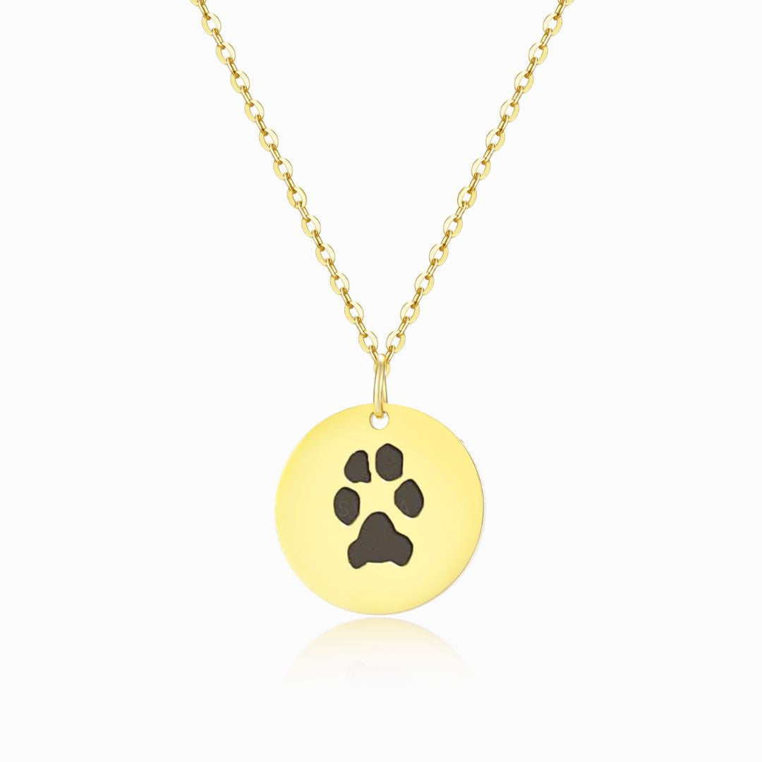 Paw Prints on My Heart Personalized Necklace