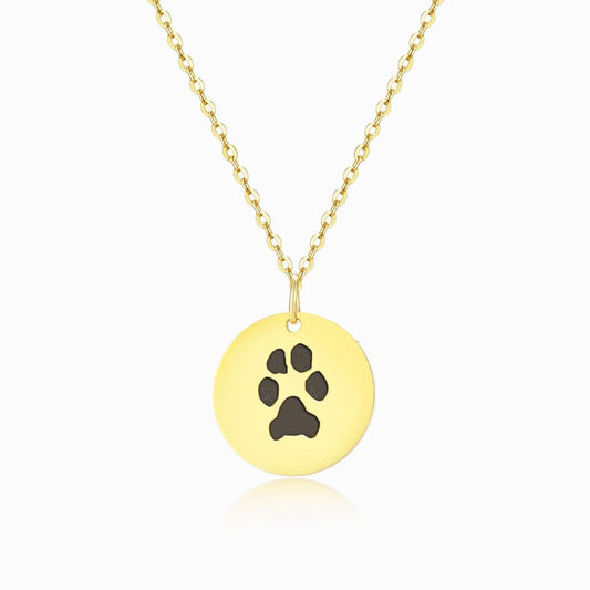 Paw Prints on My Heart Personalized Necklace