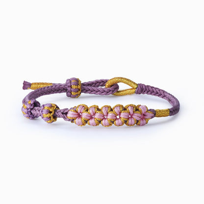 A mi nieta, mantenme en tu corazón pulsera con nudo morado