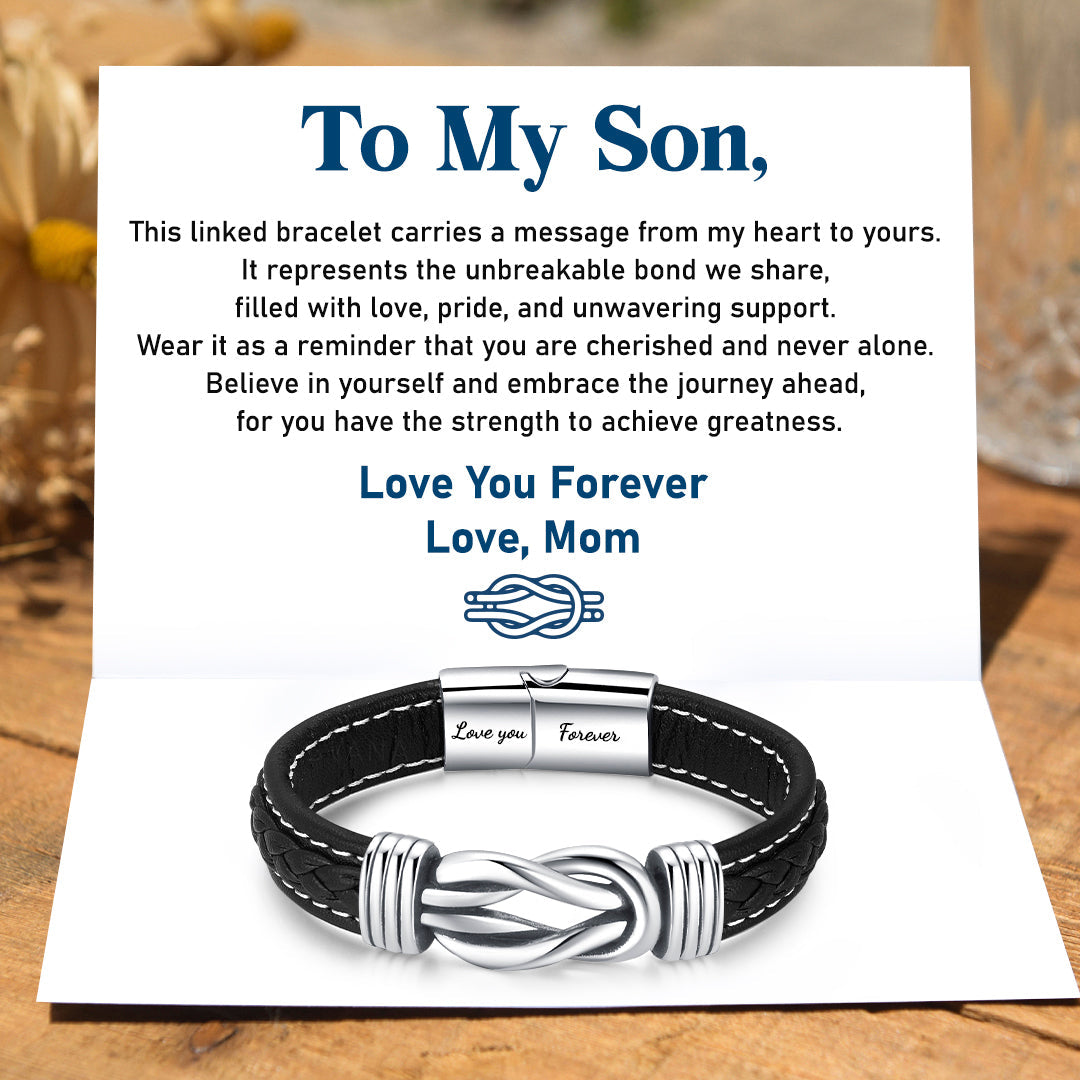 “Mother and Son Unbreakable Bond” Linked Bracelet