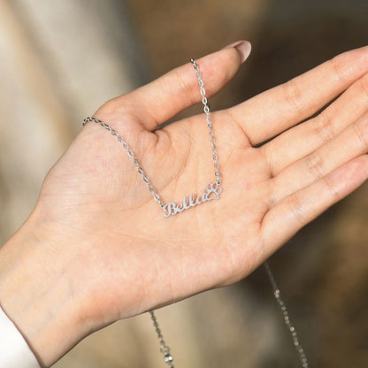 Paw Print Personalized Pet Necklace