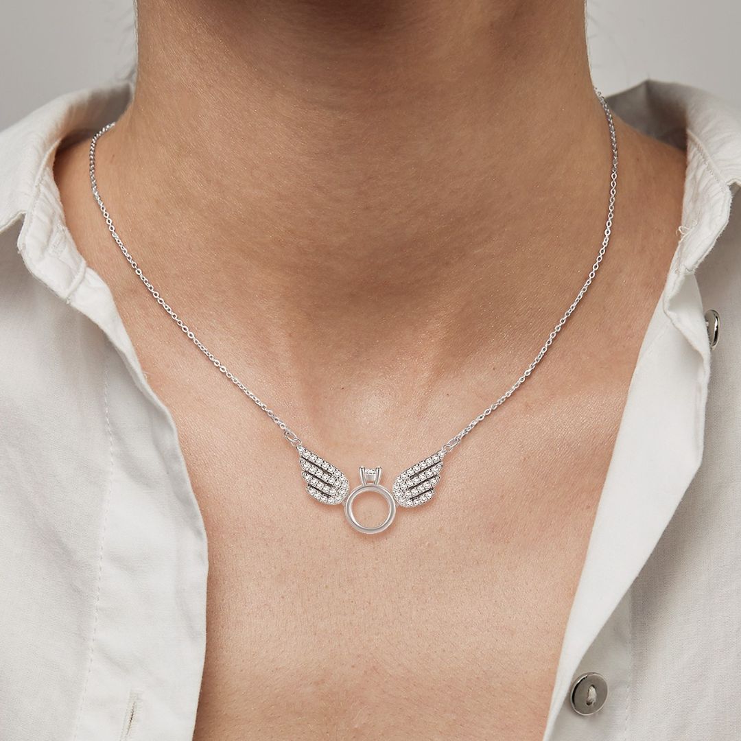 Always By Your Side Angel Wing Necklace