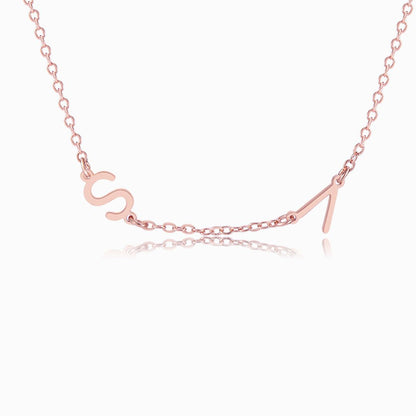 Personalized Sideway Initial Necklace