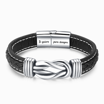 Geflochtenes Lederarmband „Mejores Amigues Unidos Para Siempre“