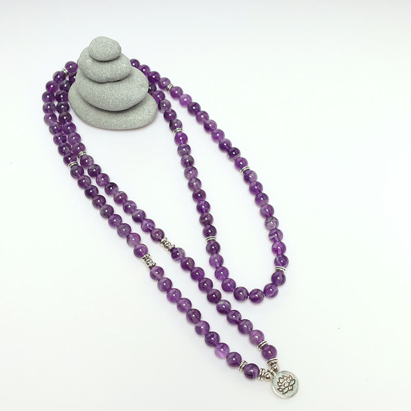 Natural Amethyst Purification Mala Bracelet