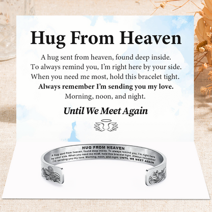 Hug From Heaven Wide Cuff Memorial Bracelet