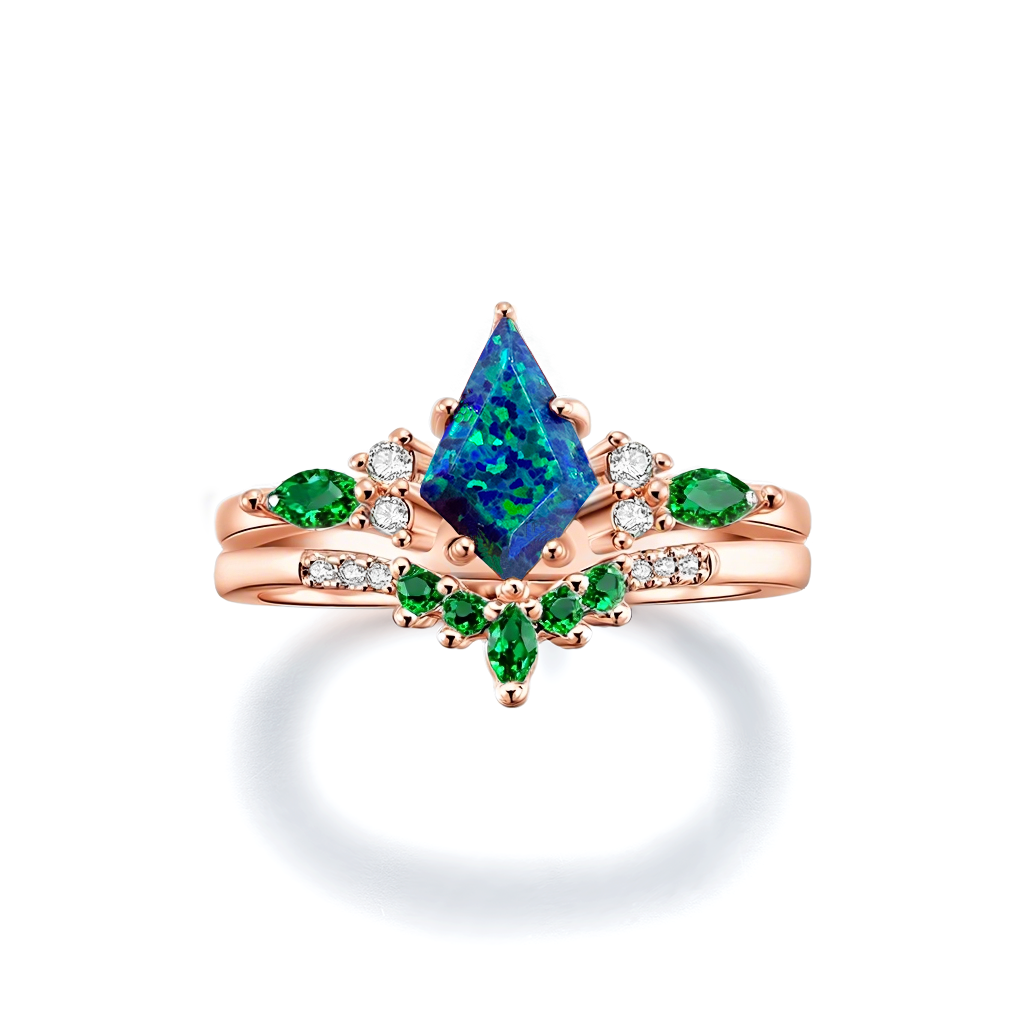 GREEN MOSS AGATE RING- STERLING SILVER