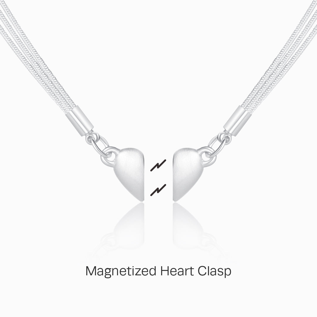 To My Granddaughter, You Always Have Me Magnet Heart Necklace