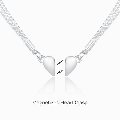 To My Granddaughter, You Always Have Me Magnet Heart Necklace