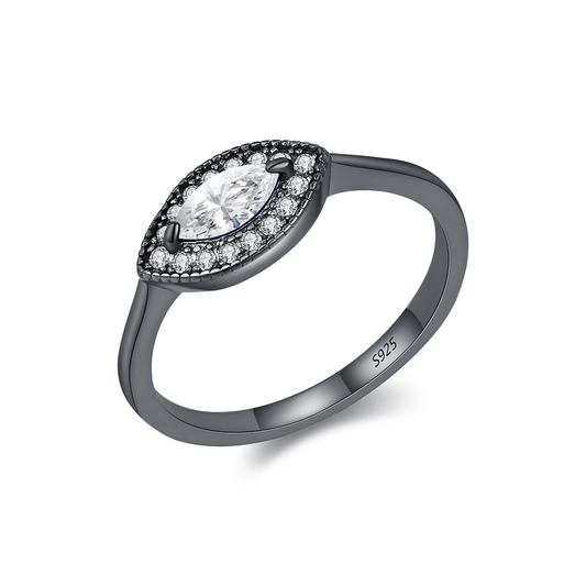 Zodiac Marquise Halo Ring | S925 Sterling Silver