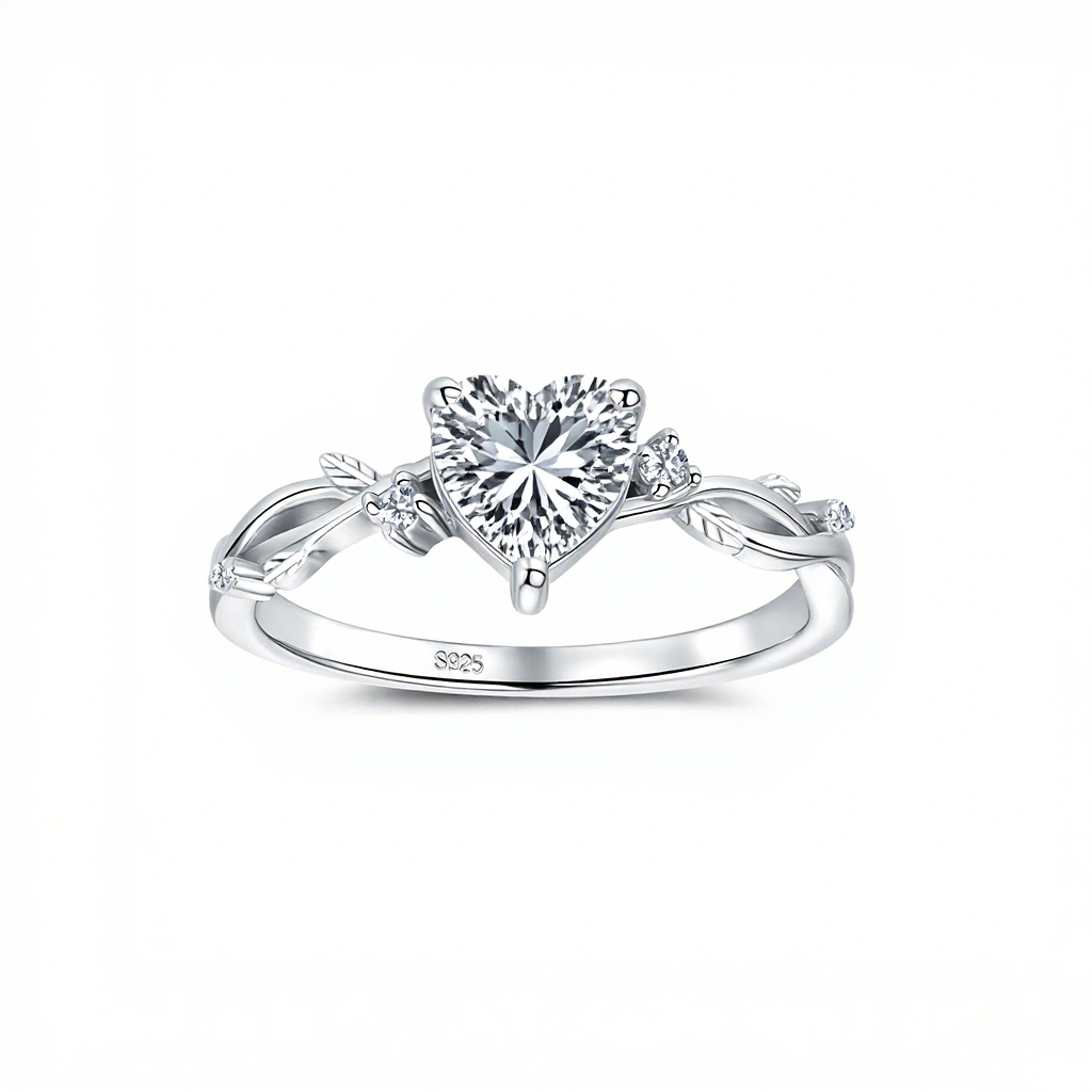 S925 Sterling Silver Zodiac Heart Ring