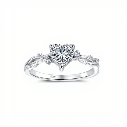 S925 Sterling Silver Zodiac Heart Ring