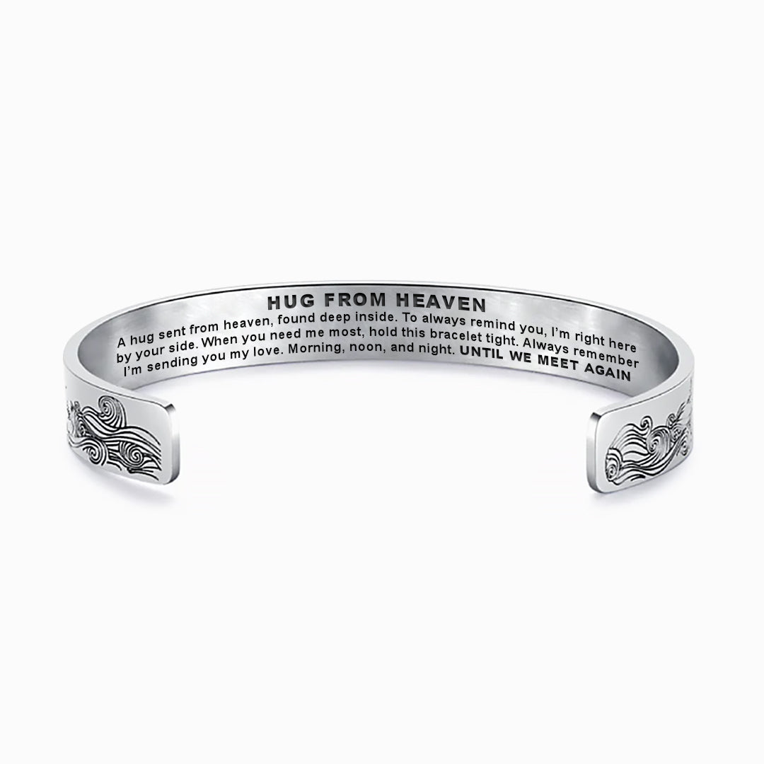 Hug From Heaven Wide Cuff Memorial Bracelet