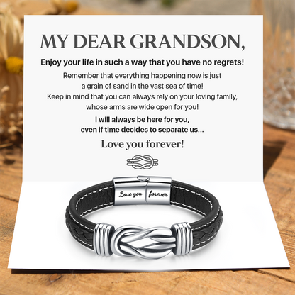 To My Grandson, Love You Forever Linked Bracelet