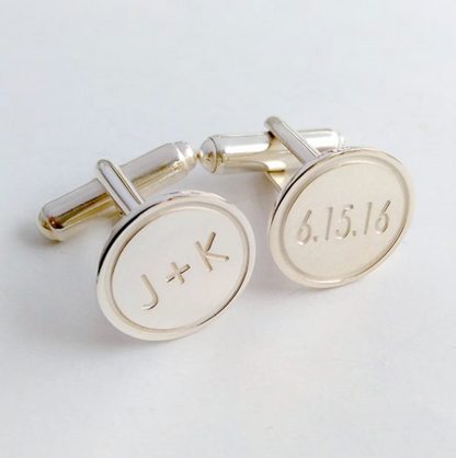 Personalized Date and Initials Cufflinks