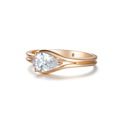 Tear of Light Healing Ring-18K Gold Plated Silver