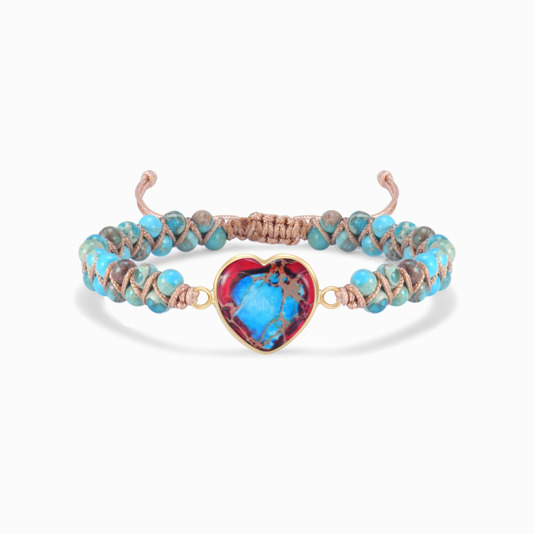 Eres mi nieta en el corazón Pulsera de corazón de jaspe