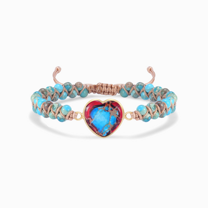 Eres mi nieta en el corazón Pulsera de corazón de jaspe