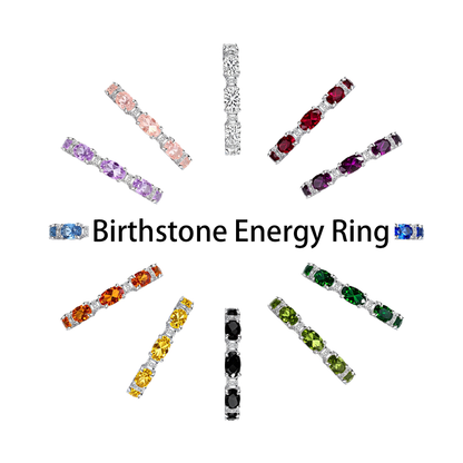 18K Gold Birthstone Zodiac Energy Ring