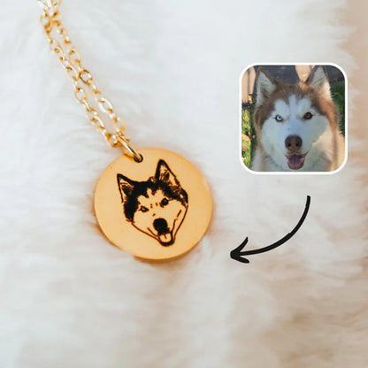 Large Personalized Pet Collar Necklace 20mm