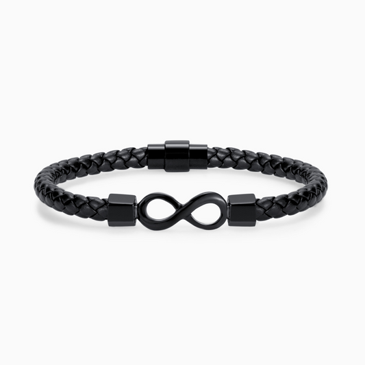 To My Wife, Feel My Love Infinity Leather Bracelet