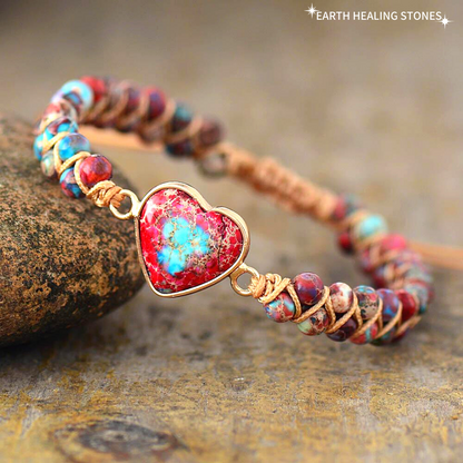 Pulsera Jaspe Corazón Apasionado Envío Gratis