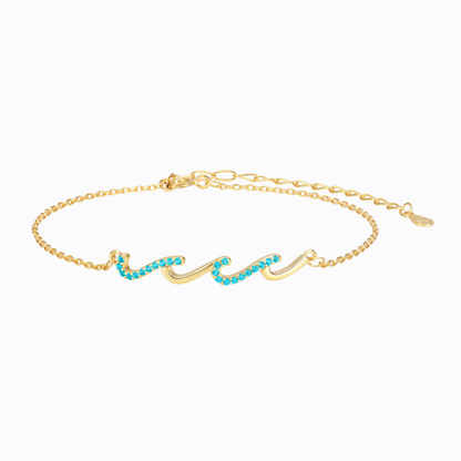 To My Best Friend, I'd Be So Lost Without You Triple Wave Bracelet