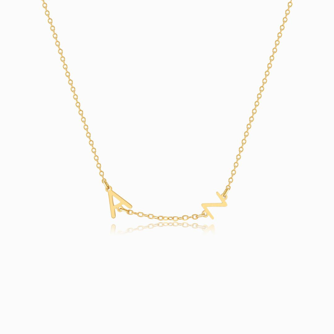 Personalized Sideway Initial Necklace