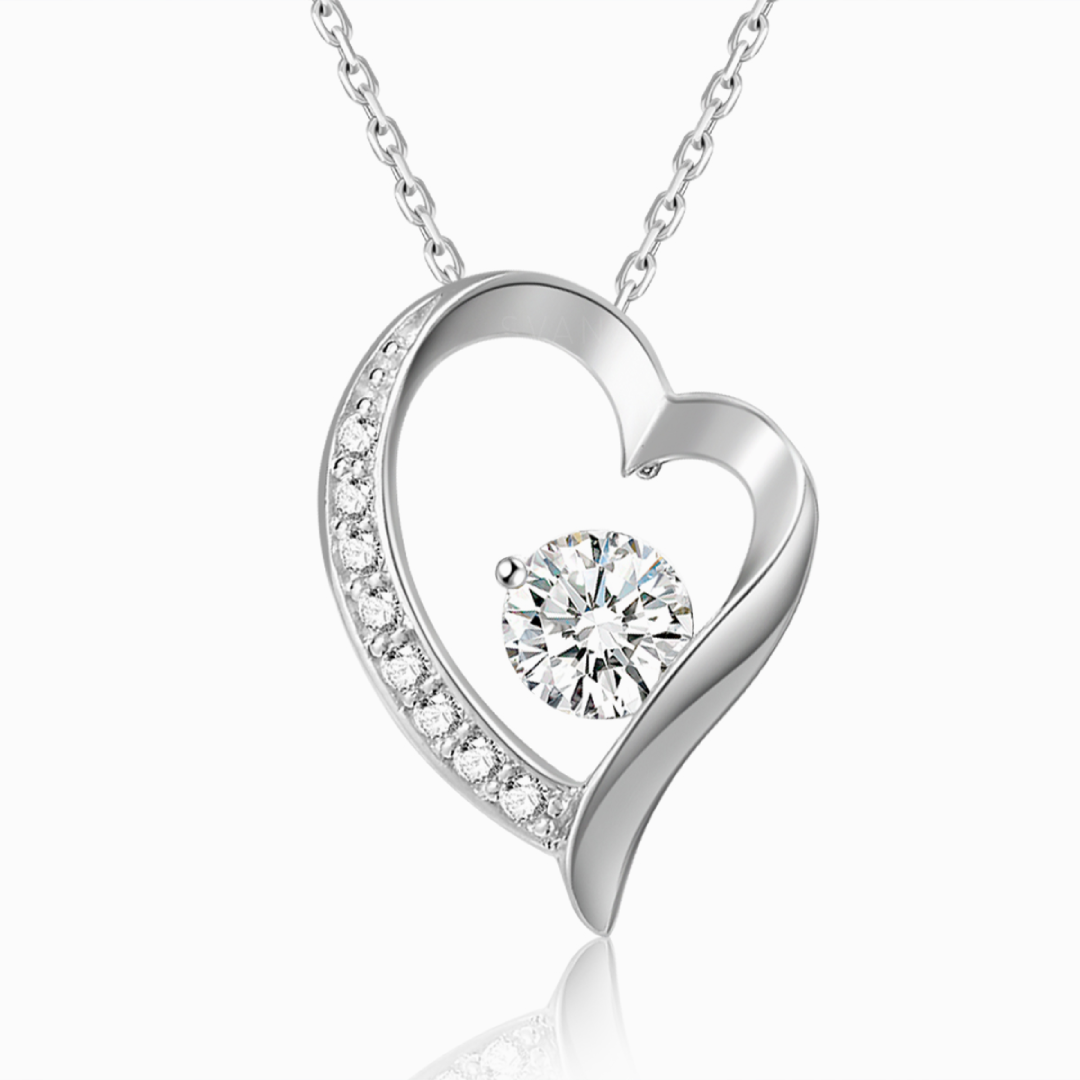 To My Soulmate, Through My Eyes Heart Necklace