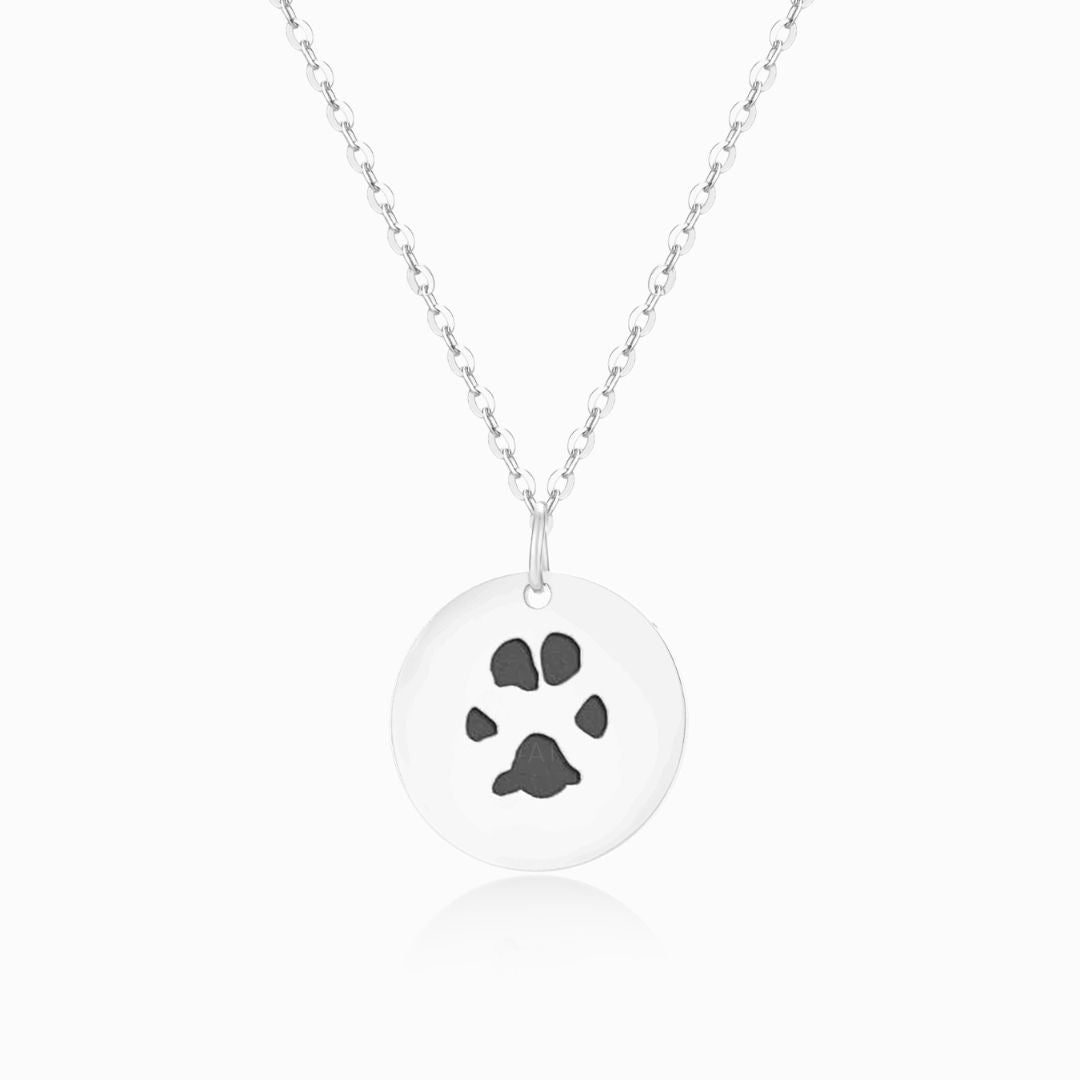 Paw Prints on My Heart Personalized Necklace