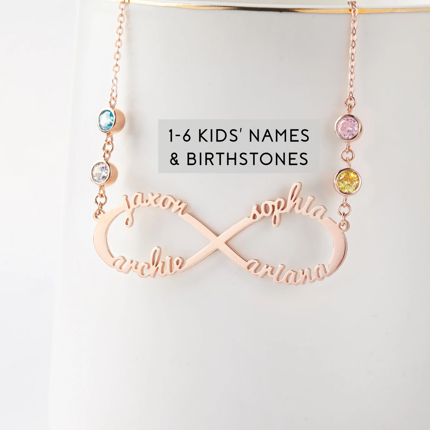 Regalo personalizado para abuela, collar de abuela con piedra de nacimiento, joyería de Nana