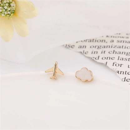 Cloud Airplane Stud Earrings Cute Earings Gift for Move Away friends Mothers Day gift