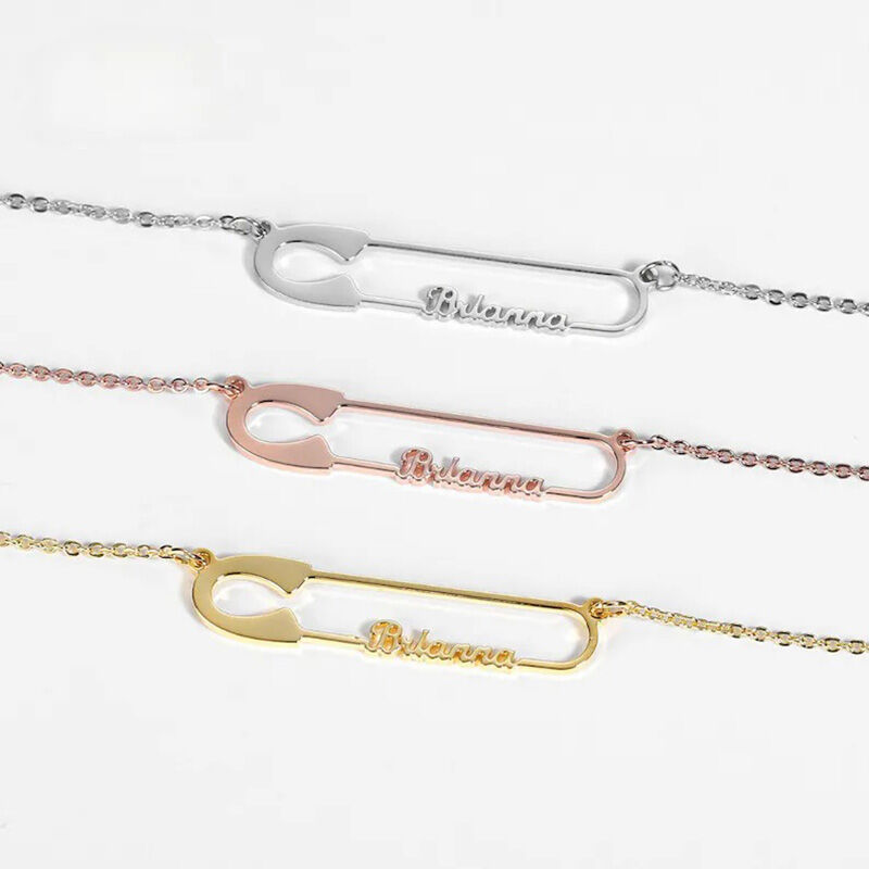 Personalized Name Necklace With Clip Shape Unique Christmas Gift For Friends