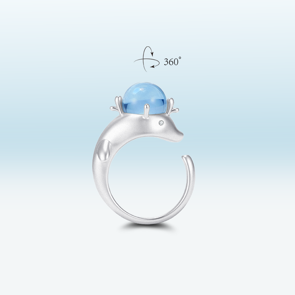 S925 Sterling Silver Dolphin Ring