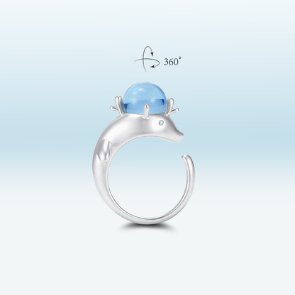 S925 Sterling Silver Dolphin Ring