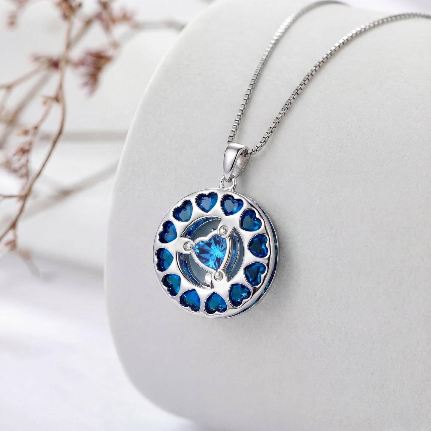 18K Gold Plated Moon Star Birthstone Necklace