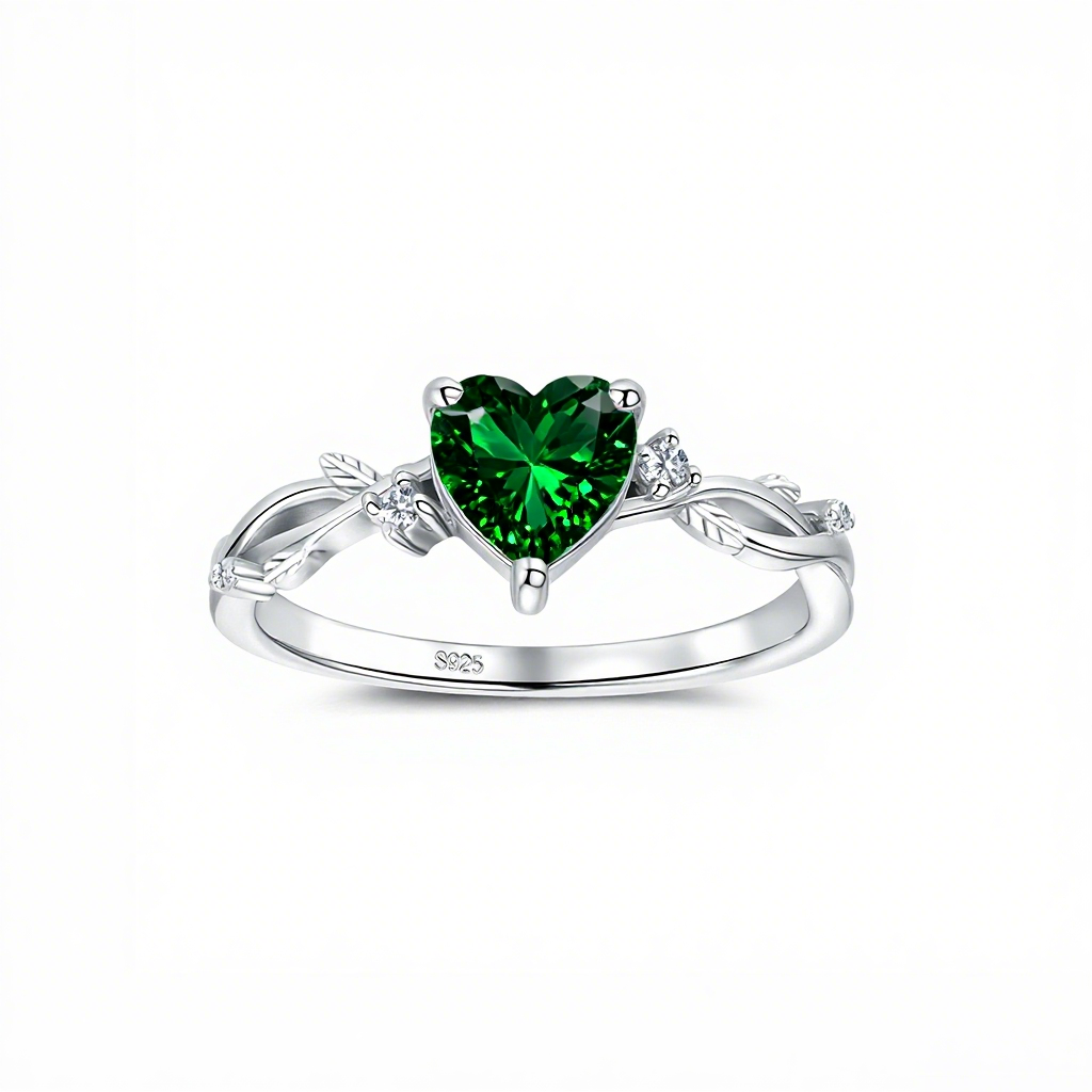 S925 Sterling Silver Zodiac Heart Ring
