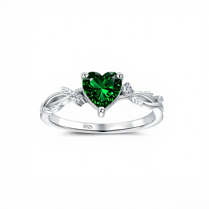 S925 Sterling Silver Zodiac Heart Ring
