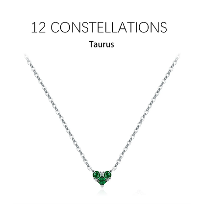Zodiac Heart 925 Silver Necklace