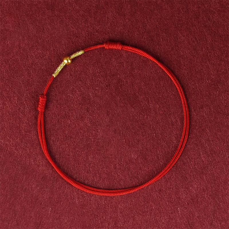 Golden Bead Protection Braided Rope Bracelet Anklet