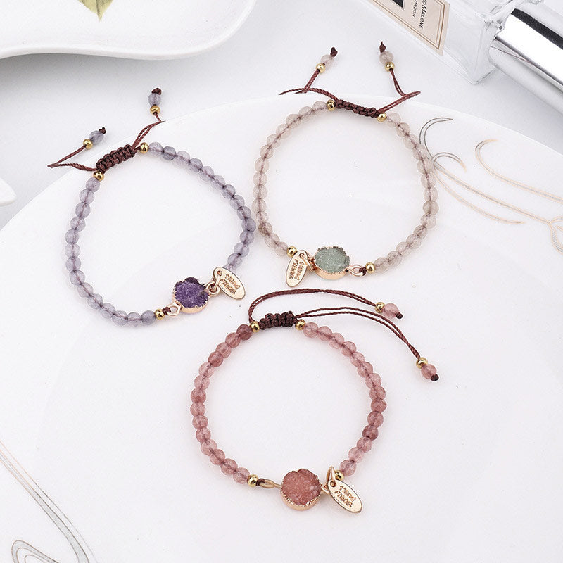 Natural Crystal Charm Lucky Healing Bracelet