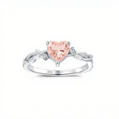 S925 Sterling Silver Zodiac Heart Ring