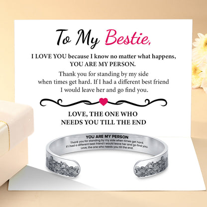 To My Bestie, You Are My Person Wave Bracelet