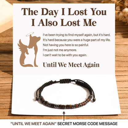 The Day I Lost You Pet Memorial Morse Code Bracelet